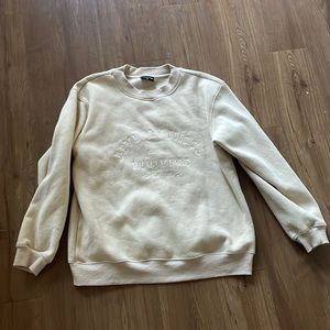 Beige white fox jumper
